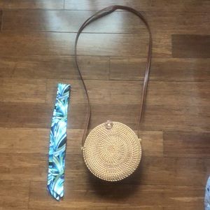 Rattan Crossbody Bag